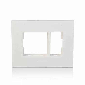 Anchor Penta Module 3 Module White Plate | White Colour | Square Shape | Lightweight | Sturdy 3 Module PVC | Compact, Durable Plate | Ideal For Home Offices