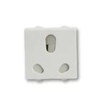 Anchor 6/16 Amp Twin Socket | Dual-Purpose Penta Module | 2 Module Outlet | Sockets With Safety Shutter | Twin Electrical Socket | Penta Series | Square Shape | White