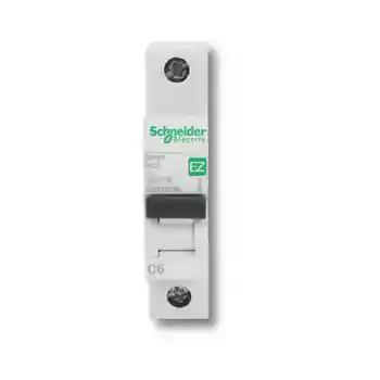 Schneider Easy9 1P 6 Amp 240V MCB | Single Pole MCB | Short Circuit Protection | Din Rail Mount | Rated 240V | 50Hz | Compact And Durable For Electrical Panels | 6000 Amp Breaking Capacity