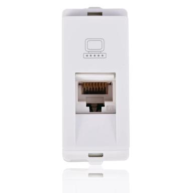 Schneider Livia RJ 45 Cat 6 Data Outlet | With Safety Shutter  | Telecom Outlet | Network Outlet | LAN Jack | Data Jack 