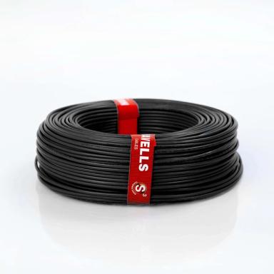 Havells Life Line SC FR 1.0 Sqmm Flex Black 90 meter Wire | Fire-Resistant Cable | 16 Amp | 1100V | Black Insulation | High Durability For Safe Electrical Wiring