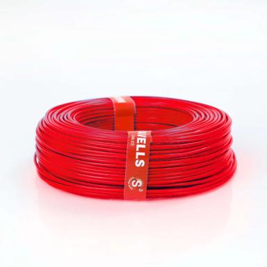 Havells Life Line SC FR 2.5 sqmm FX Red 90 meter 28 Amp Wire | 1 Core Wire | 1100V Rating | PVC Insulated Copper Cable | Fire-Retardant | Energy Efficient 