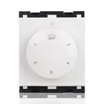 Norisys Cube Fan Regulator | 2 Module | 5 Speed Level Setting | Glossy Frost White Finish | Round Knob | Fan Speed Controller