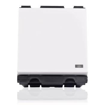 Norisys Cube 1 -Way Electrical Switch | 25 Amp | Glossy Frost White Finish | Power Switch | Luxurious Switch For Home