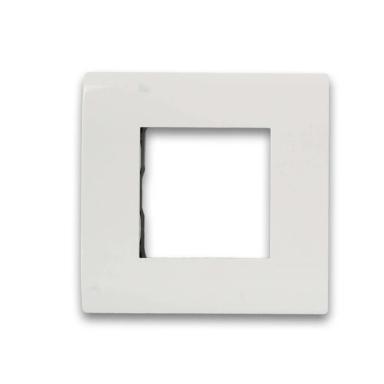 Norisys Square 2 Module Smart Plate | Frost White | 3X3 Shyne | Electrical Cover Frame Dual Module | Frosted White Faceplate