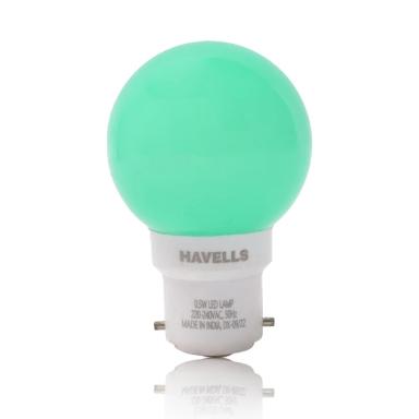 Havells G45 LED Lamp 0.5W | Home Lighting | Energy Efficient | 220-240 Voltage Rating | Green Colour | Stylish Lamp For Home