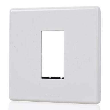 Havells Fabio Switch Board Cover Plate | 1 Module | Glossy White Finish | Switch Panel | Switch Board Front Plate | Switch Plate