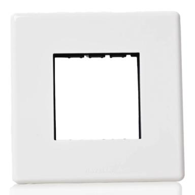 Havells Fabio Switch Board Cover Plate | 2 Module | Glossy White Finish | Switch Panel | Switch Board Front Plate | Faceplate