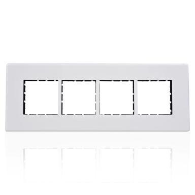 Havells 2X4 Module Horizontal Plate | Front Plate | White Colour | 8 Module | Switch Cover Plate | Switch Panel | Grid Plate