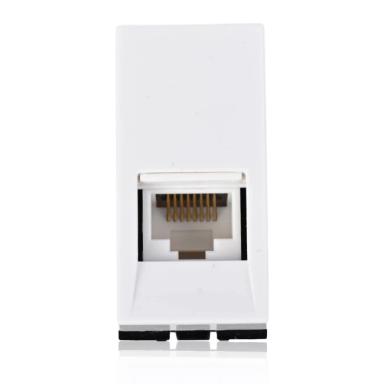 Havells Computer Jack | 1 Module | Glossy White Finish | Sleek And Modern Design | Network Socket | Easy To Use | USB Outlet