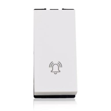 Havells 10 Amp Bell Push Switch | 1 Module | Door Bell Switch | White Glossy Finish | Ring Bell Switch | Push Mechanism 