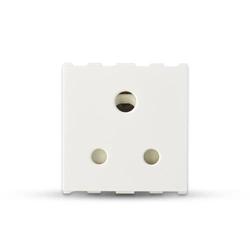 Anchor Penta Module ISI 2 Module Penta Module 3Pin Socket | 6 Amp | White | High Grade Polycarbonate | Flame Retardent | Module Electrical Socket