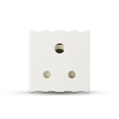 Anchor Roma Urban 2 Module 3 Pin Socket | 6 Amp | ISI Certified Socket | Power Outlet | Electrical Outlet | High Grade Polycarbonate | Flame Retardent 