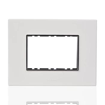 Goldmedal Air Socket Plate | 3 Module | Outlet Cover Plate | Absolute White | Switch Panel | Switch Board Cover Plate   