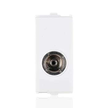 Goldmedal Nixon TV Outlet | 1 Module | Absolute White Finish | Reliable Cable Connection | Cable Socket | Antenna Socket