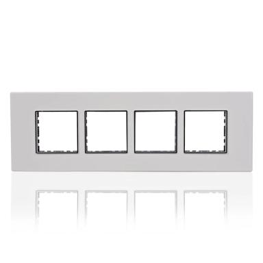 Goldmedal Air A3 8M Cover Plate | Plastic Material | Absolute White Finish | Switch Plate | Switch Board Cover | Switch Panel