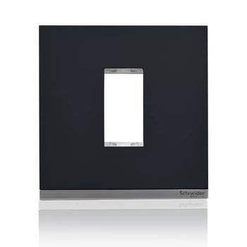 Schneider Unica Grey Plastic Surround Grid Plate | Grey Colour | 1 Module | Switch Panel | Switch Board Cover Plate | Faceplate