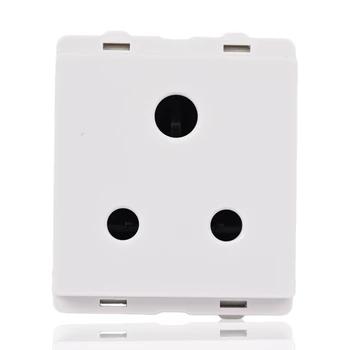 Schneider Unica 3 Pin Socket With Safety Shutters | White Colour Socket | 6 Amp | Power Plug Point | Electrical Outlet