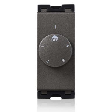 Norisys Ceiling Fan Regulator | 1 Module Regulator | Grey Colour | Silent Operation | Fan Speed Control Switch | Speed Dial