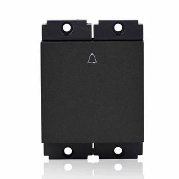 Norisys 6 Amp Bell Push Switch | 2 Module | Door Bell Switch | Graphite Grey Finish | Ring Bell Switch | Easy To Use 