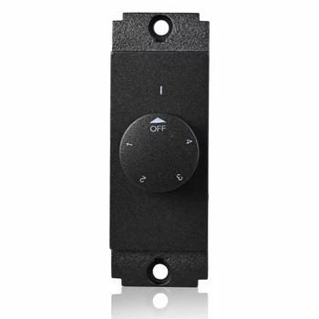 Norisys Square Fan Regulator | 1 Module Regulator | Graphite Grey Colour | Round Knob | Fan Speed Controller | Fan Speed Adjuster