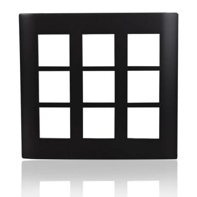 Norisys Square 18 Module Surround Grid Plate | Grey Colour | Easy Installation | Durable | Switch Plate | Module Cover Plate