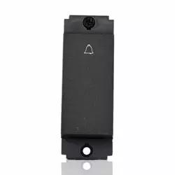 Norisys 6 Amp Bell Push Switch | 1 Module | Door Bell Switch | Graphite Grey Finish | Ring Bell Switch | Easy To Use 