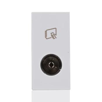 Schneider Co-Axial TV Socket | 1 Module | White Colour | Reliable Connection | Cable Socket | TV Outlet | Antenna Socket