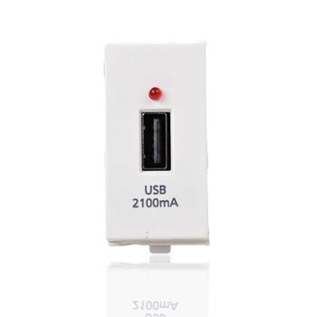 Anchor Penta USB Charger Socket Outlet | 2.1 Amp | 1 Module | White Colour | Power Supply Socket | Charging Outlet | Penta Series 