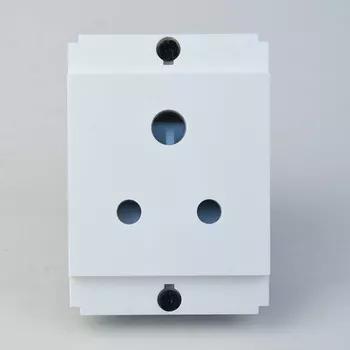 Norisys Square 6 Amp 3 Plus 2 Pin White Socket | 2 Module | Minimalistic Design | Carefully Detailed | Rectangular Shape | 240V Power Consumption 