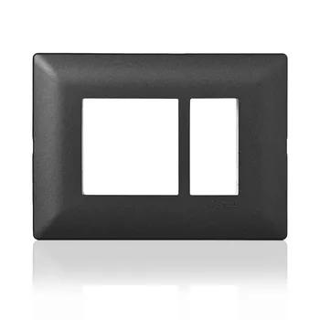 Schneider Livia 3 Module Cover Frame Plate | Pristine Grey Finish | Switch Cover Plate | Switch Frame Cover | Sleek Design