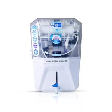 Kent Crystal Alkaline ZWW RO Water Purifier | White | TDS Control | Alkaline Filter | ABS Food-Grade Plastic | 60W | Storage Capacity 11 Ltr | 230V