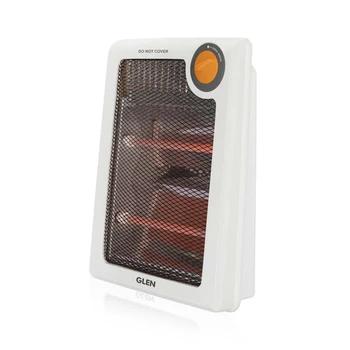 Glen 7012 Quartz Room Heater | 800W | White Colour | 2 Heat Settings | Front Safety Grill | Portable Heater | Indoor Heater