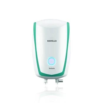 Havells Instanio Storage Water Heater | 3L | White And Blue Colour | 3000W | Fire Retardant Power Cord | 4 Star | Oval Shape