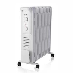 Glen HA 7015 HTR 9 Fin Electric Oil Filled Radiator Room Heater + PTC Fan 400W | 2000W | White Colour | Indoor Heater