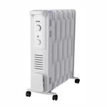 Glen 7012 Oil Radiator Heater 9 Fin | 2000W | White Colour | 3 Heat Settings | Adjustable Thermostat | Even Heat Distribution